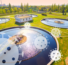 CoroMoni_Viren über einer Kläranlage