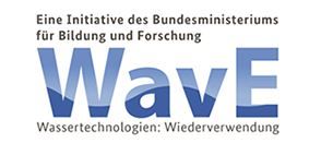 Logo WavE Wassertechnologien Wiederverwendung, eine Initiative des Bundesministeriums für Bildung und Forschung