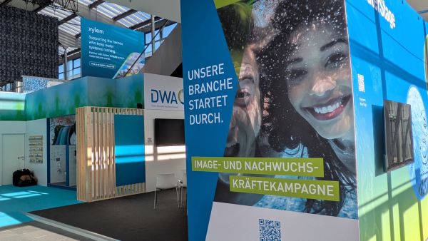 Werbemessewand mit wasser-allesklar auf der IFAT 2026