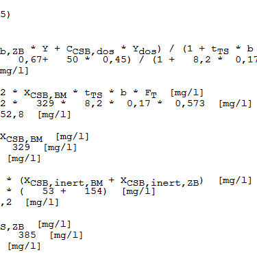 Ergebnisausgabe mit Formeln